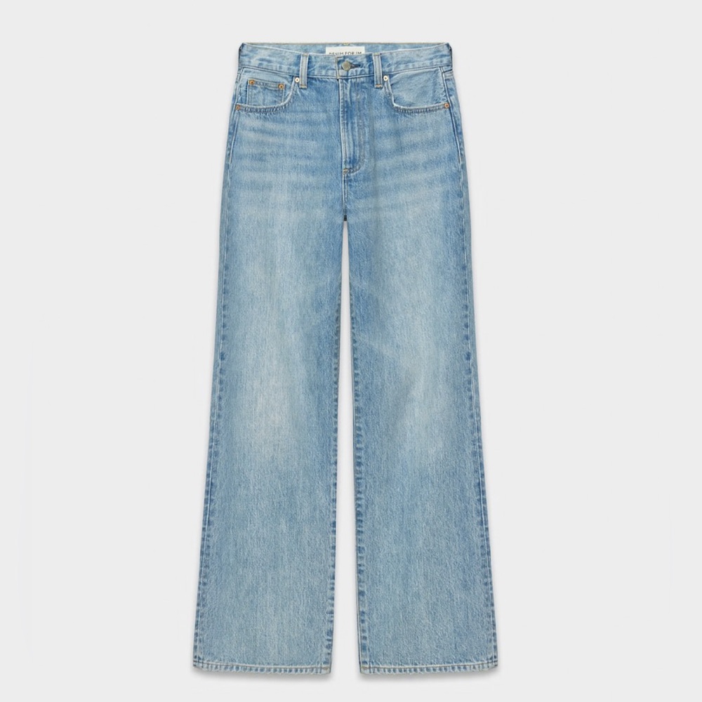 Aritzia Denim Forum Farrah Light Blue Wide-Leg Jeans size 28